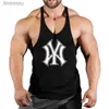 Tanktops voor heren Tanktops voor heren, shirt, gym tanktop, fitnesskleding, vest, mouwloos, katoenen man, canotte, bodybuilding, ropa hombre, kleding voor heren, wearL240124