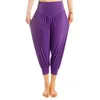 Damen-Leggings, Haremshose, modische Laternenform, vertikale Modal-Yoga-Kleidung, lockere, lässige Damen-Bloomers