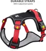 Dog Harness for Medium Dogs No Pull Reflective Dog Vest Harness Adjustable Pet Harness with 2 Leash Clips No Choke Dog Vest with Easy Control Handle