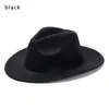 Bérets Mode Femmes Hommes Large Bord Robe De Laine Danse Party Jazz Cap Fedora Chapeau Panama Cowboy