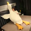 50-190 cm Big White Goose Plush Toy Giant Duck Doll mjuk fylld Animal Goose Sleeping Pillow Soff Cushion Födelsedagspresent till barn 240123