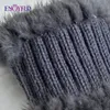 ENJOYFUR Vrouwen Winter Bont Hoofdband Gebreide Natuurlijke Nertsen Bont Vrouwelijke Hoofddeksels Mode dame Designer Elastische Haaraccessoires 240122