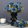 Fiori decorativi 7 teste Rose piccole artificiali Realistiche Nessuna manutenzione richiesta Peonia stimolata che non sbiadisce Decorazioni per la casa