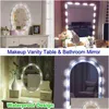 LED -remsor 5m Tocador Con Espejo Makeup Mirror Light String USB 5V toalettbord Badrum Lampband Vanity Make Up Strip Drop Deliv Dhmoq