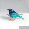 Broches Broches Belle broche d'oiseau bleu Collection de broches en cristal animal Accessoires personnalisés Badge de mariage Bijoux Cadeaux Femmes Adolescentes Filles Dhxfl