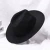 Bérets Mode Femmes Hommes Large Bord Robe De Laine Danse Party Jazz Cap Fedora Chapeau Panama Cowboy