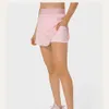 Trajes de yoga Lu-31 Faldas de tenis seguras Gimnasio Golf Correr Pantalón plisado Sexy Mujeres Deportes Fitness Shorts Bolsillo Cintura alta Sk 69