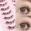 Cat Eye Lashes 10pairs False Eyelashes Natural Eyelashes Anime Winged Clear Band Lashes Fake Eyelash Manga Lashes Makeup