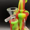 El arco iris que fuma del tubo de agua de la cachimba de la caldera de 4,5 pulgadas Bong el tubo de cristal de Shisha del pelele
