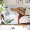 Filtar Nordic Vacker flicka soffa filt täcker el vardagsrum dekor rese picknick fritid kast sängöverdrag tapestry boho matta