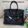 Luxury Rock Cargo Handbag Canvas 7a Handswen Bags Genuine Leather Thread 35cm with Swift Cowhide Treasure Bluewith logoO6NS