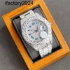 Ap Watch Diamond Moissanite Iced Out могут пройти тест 42 мм Мужские механические бриллианты Безель Сапфир Водонепроницаемые наручные часы Модные наручные часы Montre De Luxe B8Q1