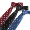 Papillini da prua da 6 cm a pois la versione coreana cravatta stretta lavoro casual poliestere di matrimonio professionale per uomini accessori