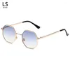 Sunglasses Vintage Small Frame Octagon Sun Glasses Outdoor Driving Camping High Quality For Men Eye Protection UV400