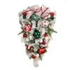 Dekorativa blommor Teardrop Swag Wreath Winter Christmas Pendant For Holiday Wall Futor Door Hanging Decor Home