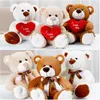 Nouveau modèle mignon ours en peluche en peluche ours en peluche étreignant une poupée d'ours en forme de coeur et un cadeau de Saint-Valentin en forme de coeur à une fille je t'aime 240124