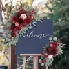 Fiori decorativi 2x Arco nuziale Rustico Decorazione floreale artificiale per feste da parete