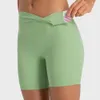 Lu Align 6 Align Inch Inseam Shorts de treino de cintura alta amanteigados, macios e elásticos, shorts de motociclista para fitness, academia, roupas atléticas, mulheres, ioga, Lu Lemon LL 2024