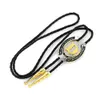 Gouden Letter ABCDEFG-Z U-vorm bolo tie voor man Indiase cowboy western cowgirl lederen touw zinklegering stropdas 240123