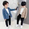 Ensembles de vêtements Garçons Pographie Veste Pantalon 2PCS Costume Enfants Performance Blazer Formel Fleur Enfants École Piano Cérémonie De Graduation Costume