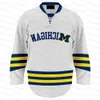 Aangepaste Michigan Wolverines hockeytrui 19 Adam Fantilli 13 T.J. Hughes Mackie Samoskevich 43 Luke Hughes 25 Dylan Rutger Mcgroarty Elke naam 92