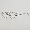 Solglasögonramar Kameman Pure Titanium ögonglasögon för kvinnor KMN188 Runt myopia optiskt recept mode glasögon män 2024