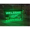 Led Neon Sign B28 Welcome Miller Time Happy Hour 2 Size Bar Signhome Decor Shop Crafts Drop Delivery Lights Lighting Holiday Dhc0J