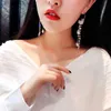 Stud 2023 Summer New Korean Fashion Retro Lily of the Valley Flower Baroque Pearl Shell Zircon Tassel Elegant Ladies Earrings Luxury Q240125