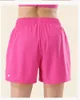 Lu Yoga Short Women Sports Cross Cross LU Tapne z kieszeniami Running Fitness Elastyczna gimnastyka trening bielizny Krótkie legginsy DK200