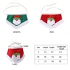 Vêtements pour chiens Mode Thème de Noël Serviette de salive pour animaux de compagnie Collier d'écharpe vert / rouge Colliers de bandana pour petits chiens Y5GB