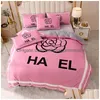 Bedding Sets Designers Fashion Pillow Tabby 2Pcs Comforters Setveet Duvet Er Bed Sheet Comfortable King Quilt Size Drop Delivery Hom Dhtny
