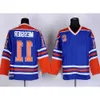 Vintage Mark Messier # 11 Hóquei Jerseys 75Th Azul 1992 Nação Equipe Vermelho Campbell Laranja Camisas Costuradas C Patch M-Xxxl 68