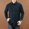 Chemises décontractées pour hommes Designers Haute Qualité Coton Hommes Chemise À Manches Longues Camisa Militar Surchemise Vêtements Taille M-6XL