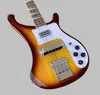 Grosses soldes! Guitare basse électrique à corps Sunburst personnalisée en usine avec matériel chromé, touche en palissandre, offre personnalisée 258