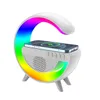 Multifunction RGB Light Wireless Charger Stand FM TF Card USB Bluetooth Speaker For iPhone Xiaomi Samsung Fast Charging Station