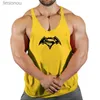 Men's Tank Tops 2022 Cotton Gym Tank Tops Men Sleeveless Tanktops For Boys Bodybuilding Clothing Undershirt Fitness Stringer Running VestL240124