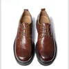 Real Mens Casual Business Quality Reteo hecho a mano cuero genuino 2023 verde Oxfords zapatos formales sociales hombre