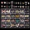 1Box ​​Nail Art Rhinestones Dekorationer Set Crystal Nail Charms Diamond Diy Eloy Luxury Jewelry Gem Nail Parts Accessories Stones 240122