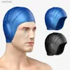 水泳キャップは、長い髪の水推進プール耳を備えた入浴キャップに適した男性と女性のための新しい柔軟なプラスチックジェルシャワーキャップ耳capl240125
