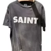 American High Street Saint Michael's Classic Printed Washed Old Men's and Women's Short Sleeved T-shirts