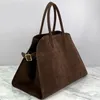 Sacos de noite The Row Margaux Tote Bag Real Couro Elegante Designer Bags Mens Luxurys Bolsa Saco de Compras de Fim de Semana para Mulheres Cor Sólida XB102