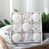 Decorazione per feste 9 pezzi Set di palline di Natale Confezione regalo Albero da 8 cm Dipinto Appeso a goccia Ornamento Ciondolo decorativo per la casa