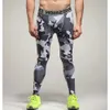 Pantalons de compression pour hommes élastiques et à séchage rapide Armée Camouflage Joggers Leggings Collants Fitness Mode Pantalons décontractés Vêtements 21 Couleur 204