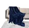 Blankets Blue Blanket-Sherpa Lambswool Blanket - Thickened Warm Double-layer Facecloth Machine Washable Adult Winter Quilt