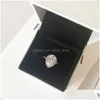 Eheringe Prinzessin Ring Teardrop Ringe Set Top Mode Sterling Silber Frauen Hochzeit Schmuck Cz Diamant mit Original Box Drop Deli Dhopc