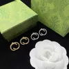 Ohrstecker Designer-Ohrringe Mode zweifarbige Ohrringe Goldohrringe Schmuckset Valentinstag Geschenk Verlobung Q240125