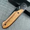 Cuchillo plegable de bolsillo BM DA44, mango de madera, hoja con acabado de titanio, cuchillos tácticos EDC, cuchillos de bolsillo BM 535 940 9400