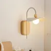 Wandleuchte Nordic Massivholzlampen Schlafzimmer Nachttisch Einfache Moderne Innendekoration Wohnzimmer Studie Leseleuchten LED