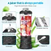 Portable Electric Juicer Fruit Mixers 600ML Blender with 4000mAh USB Rechargeable Smoothie Mini Blender Multifunction Machine 240118