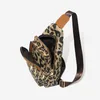 Marsupi Borse moda classica Fodera in poliestere con doppia cerniera personalizzata Borsa a tracolla a tracolla singola con stampa leopardata